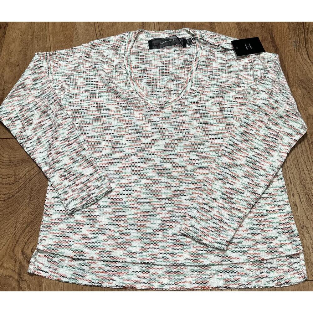 Code X Mode Women’s Pullover Light Loose Sweater White Multicolor Size XS NWT